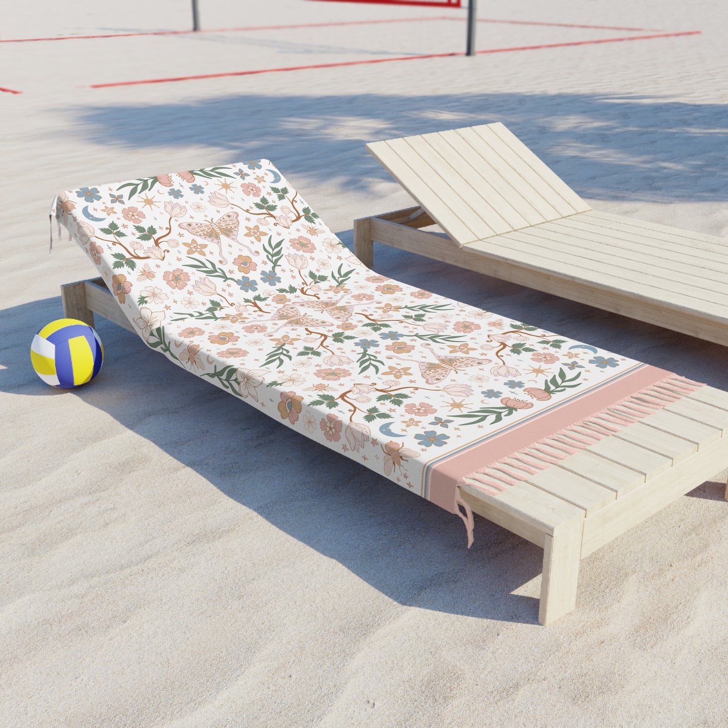 Beach Towel - Butterfly Floral Design