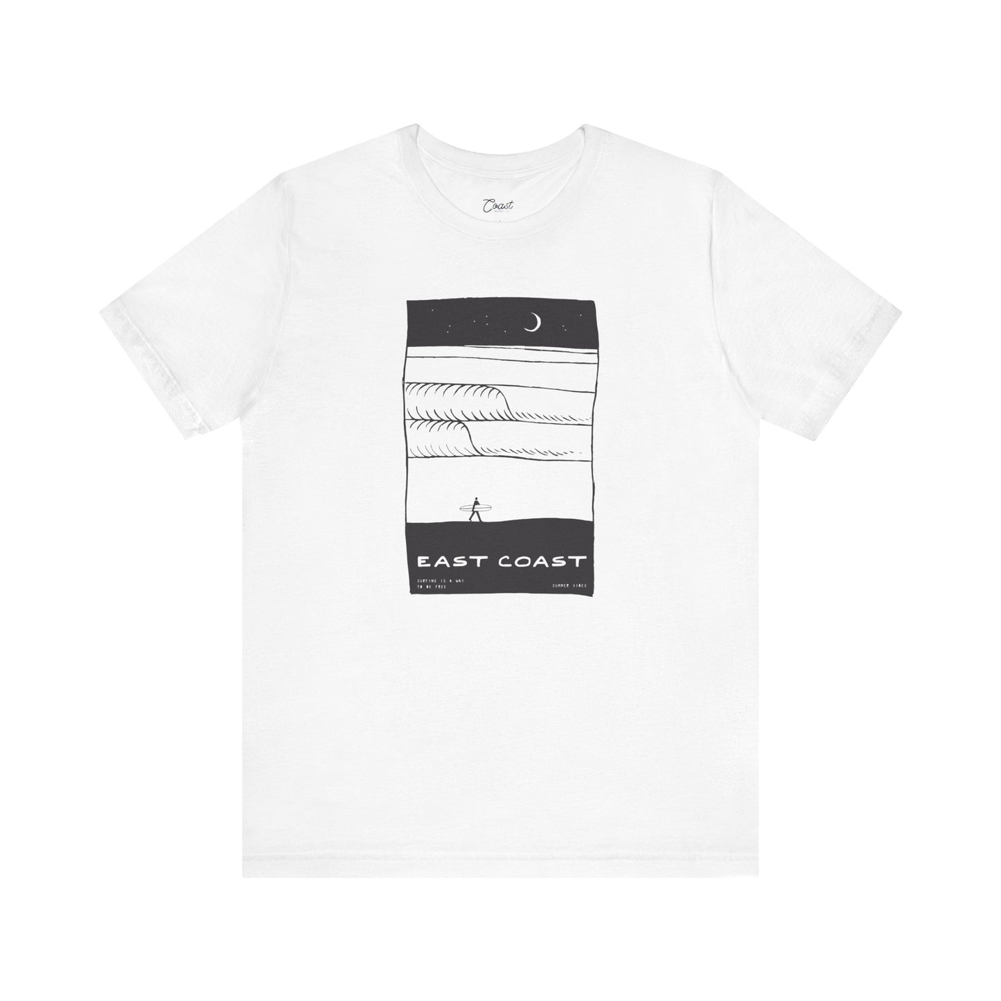 Unisex Tee - East Coast Surf Night Beach Vibes T-Shirt