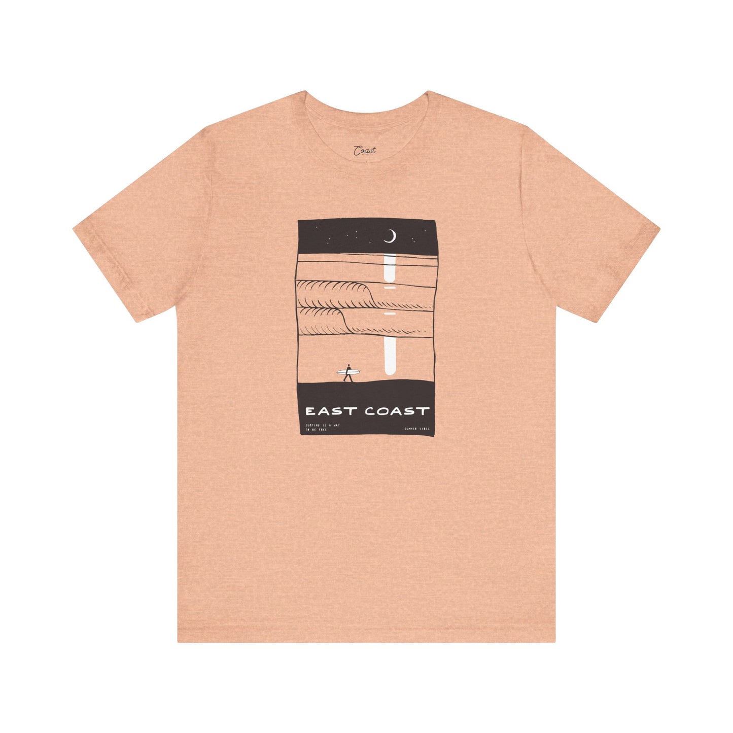 Unisex Tee - East Coast Surf Night Beach Vibes T-Shirt