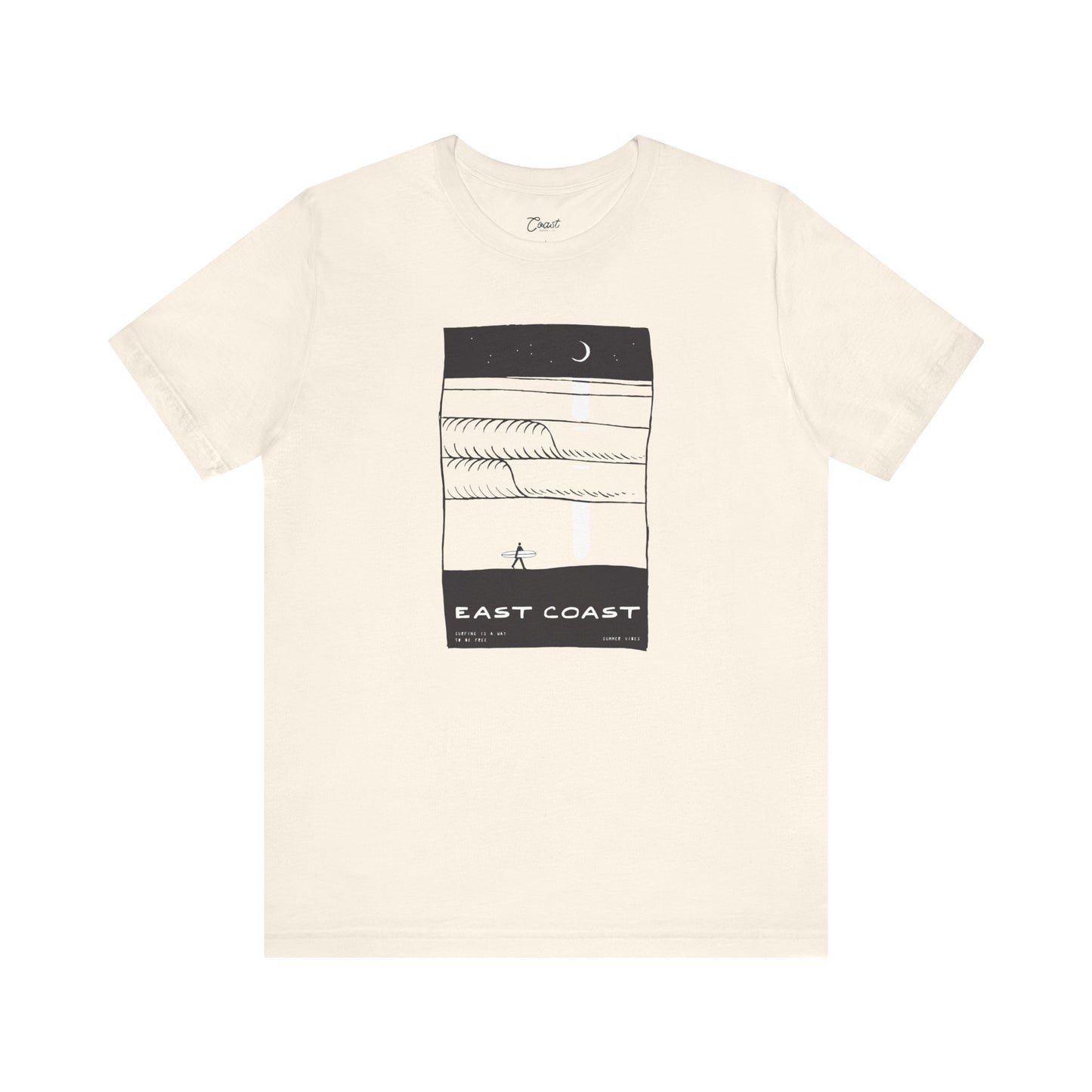 Unisex Tee - East Coast Surf Night Beach Vibes T-Shirt