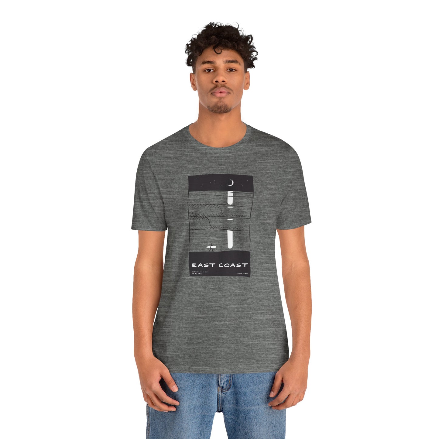 Unisex Tee - East Coast Surf Night Beach Vibes T-Shirt