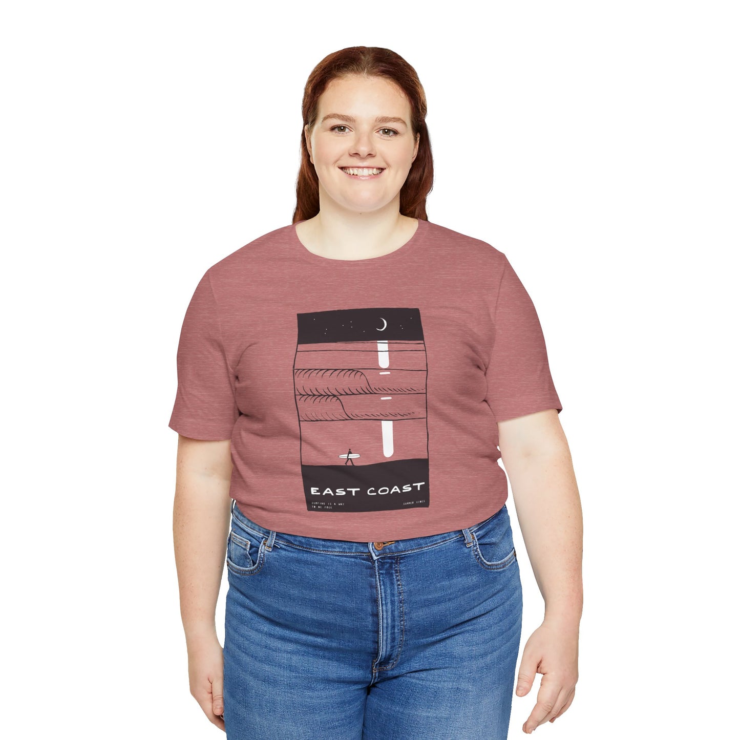 Unisex Tee - East Coast Surf Night Beach Vibes T-Shirt