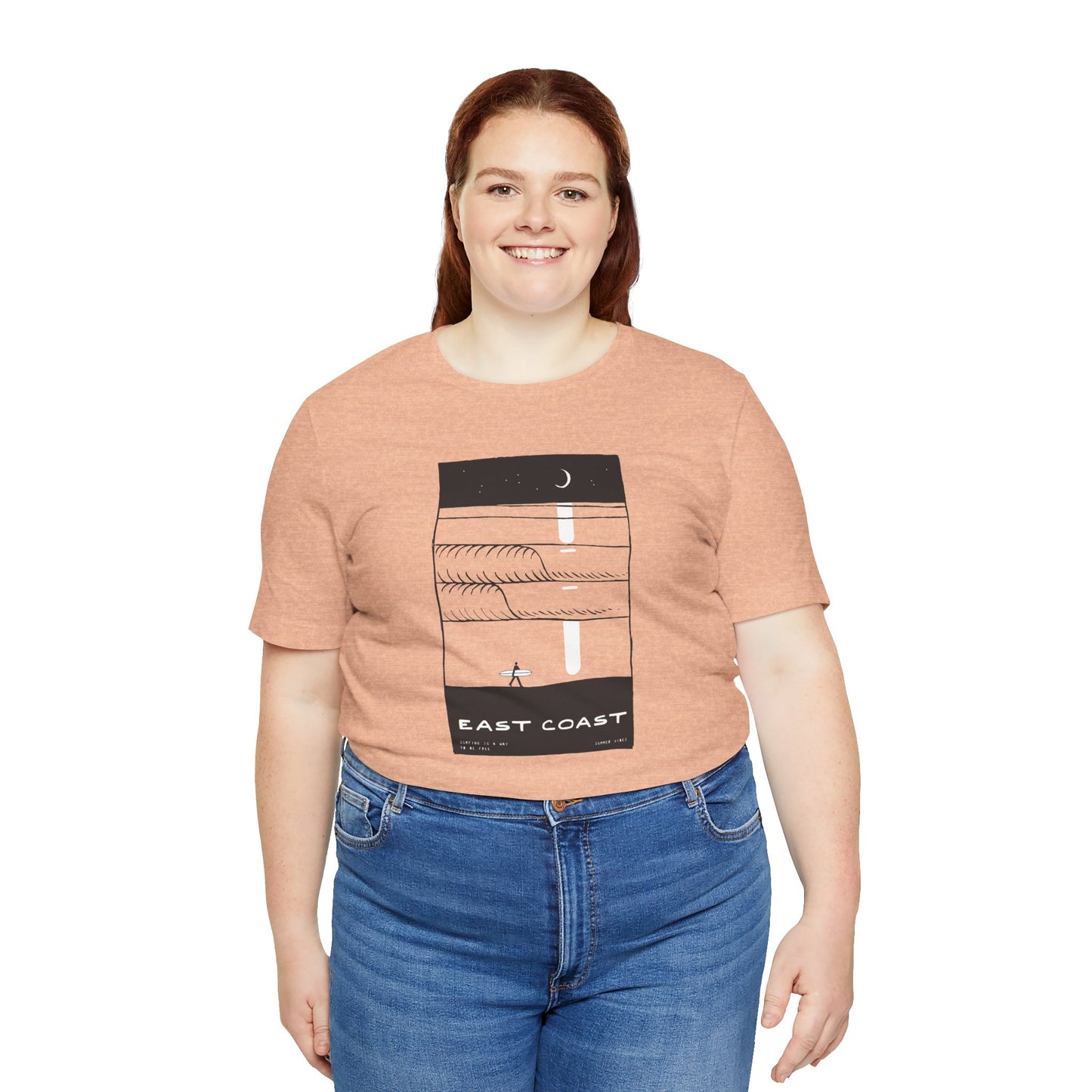 Unisex Tee - East Coast Surf Night Beach Vibes T-Shirt