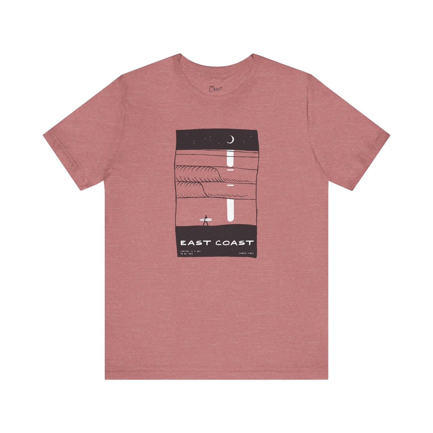 Unisex Tee - East Coast Surf Night Beach Vibes T-Shirt