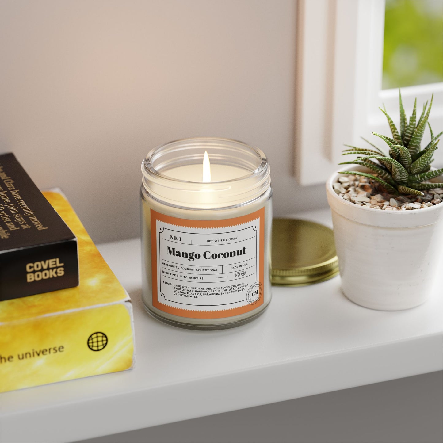Mango Coconut Scented Candles, (9oz)