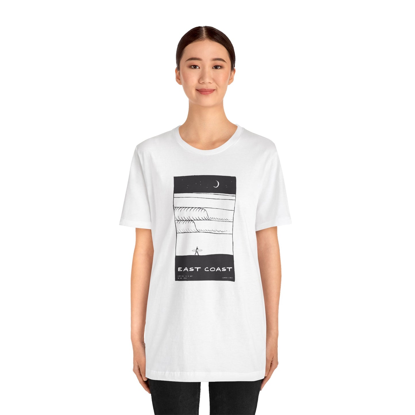 Unisex Tee - East Coast Surf Night Beach Vibes T-Shirt