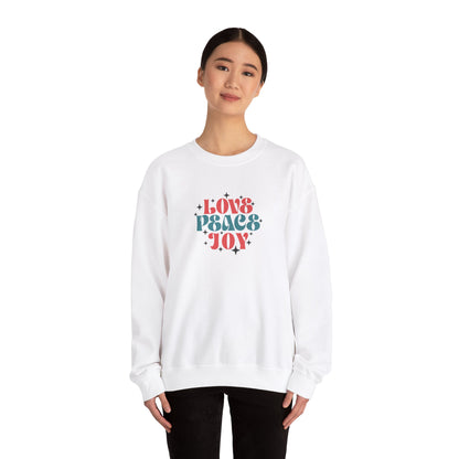 Love Peace Joy Crewneck Sweatshirt