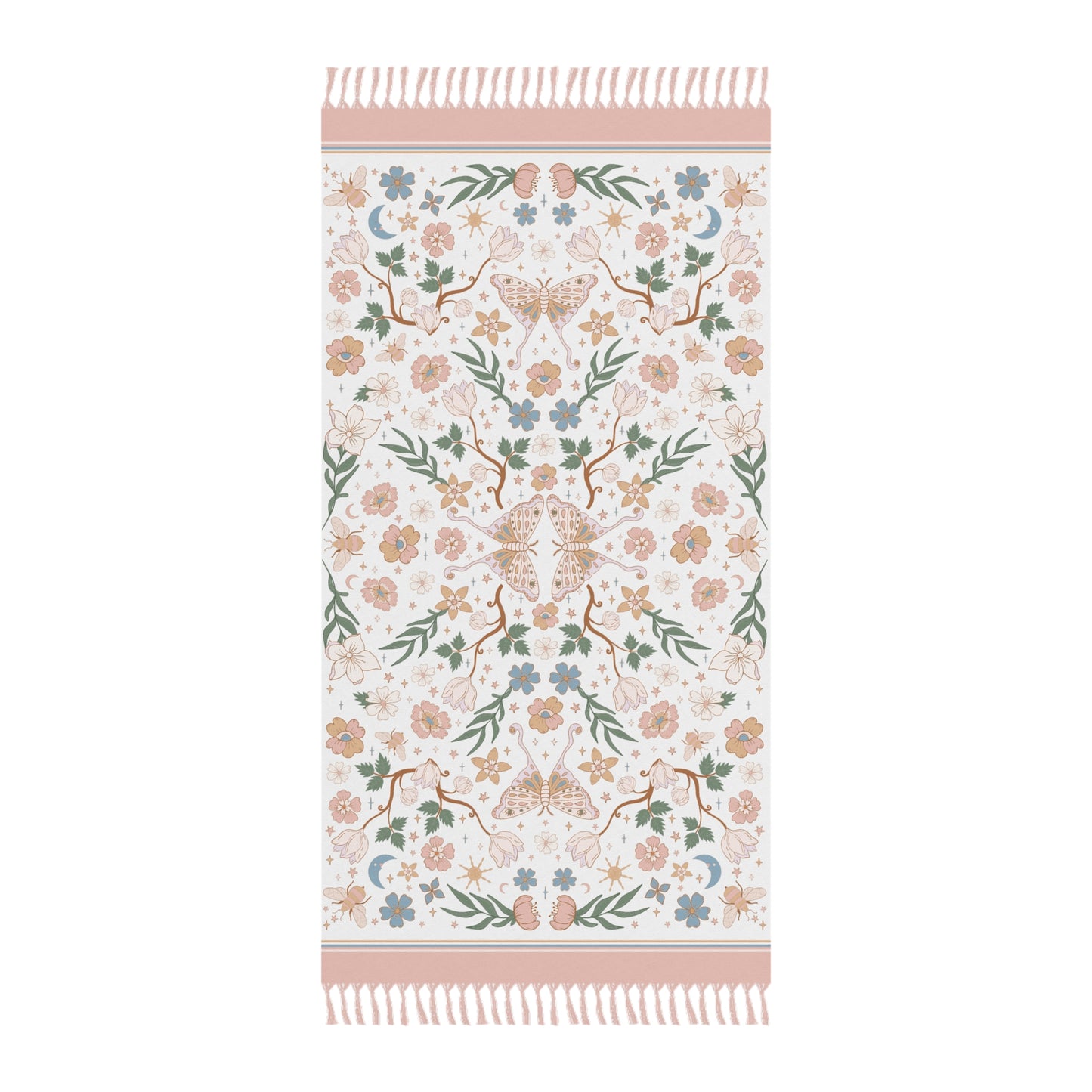Beach Towel - Butterfly Floral Design