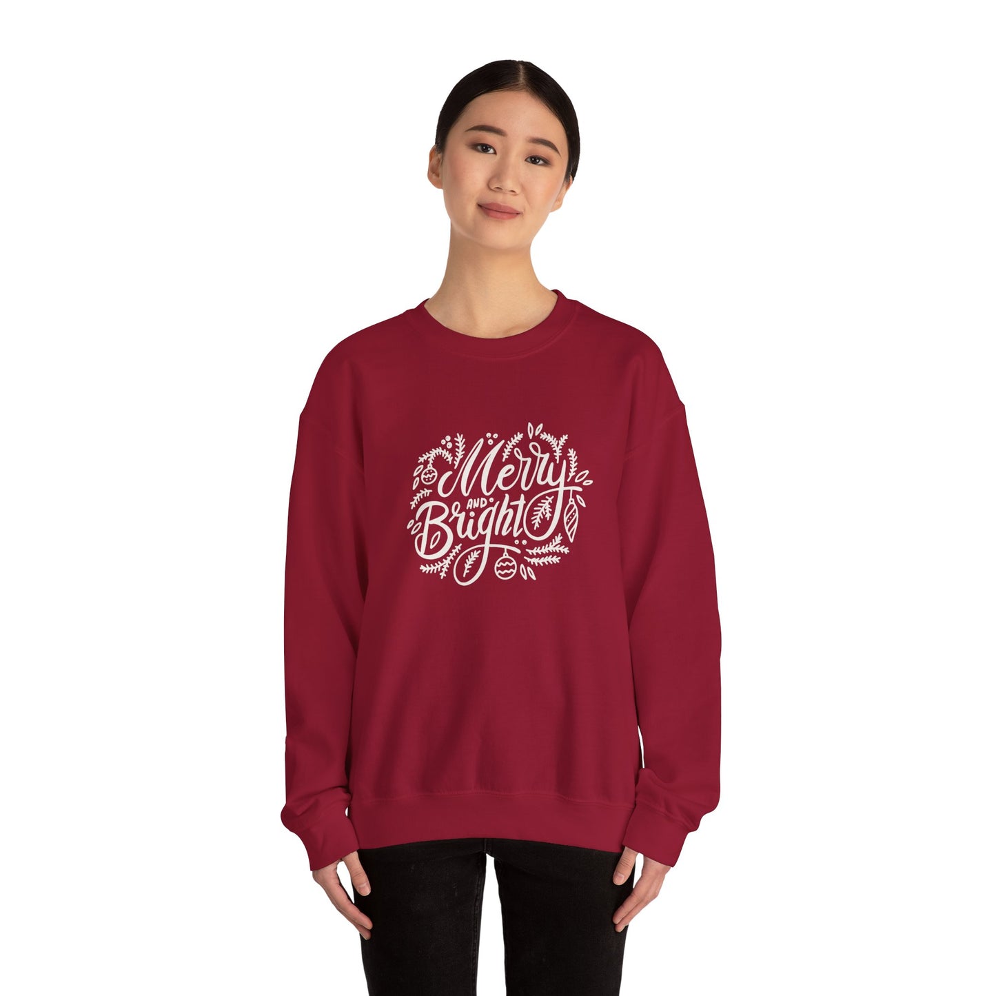 Merry & Bright Floral Crewneck Sweatshirt