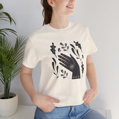 Hands with leaves