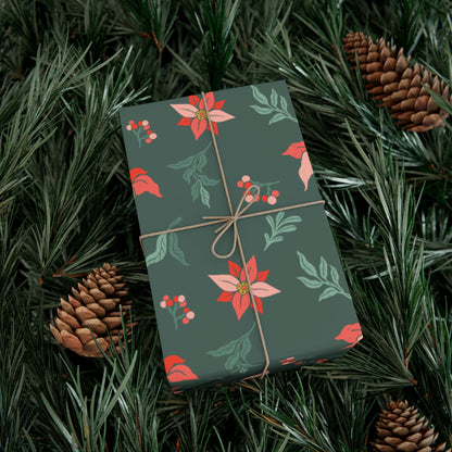 Pointsetta Wrapping Papers