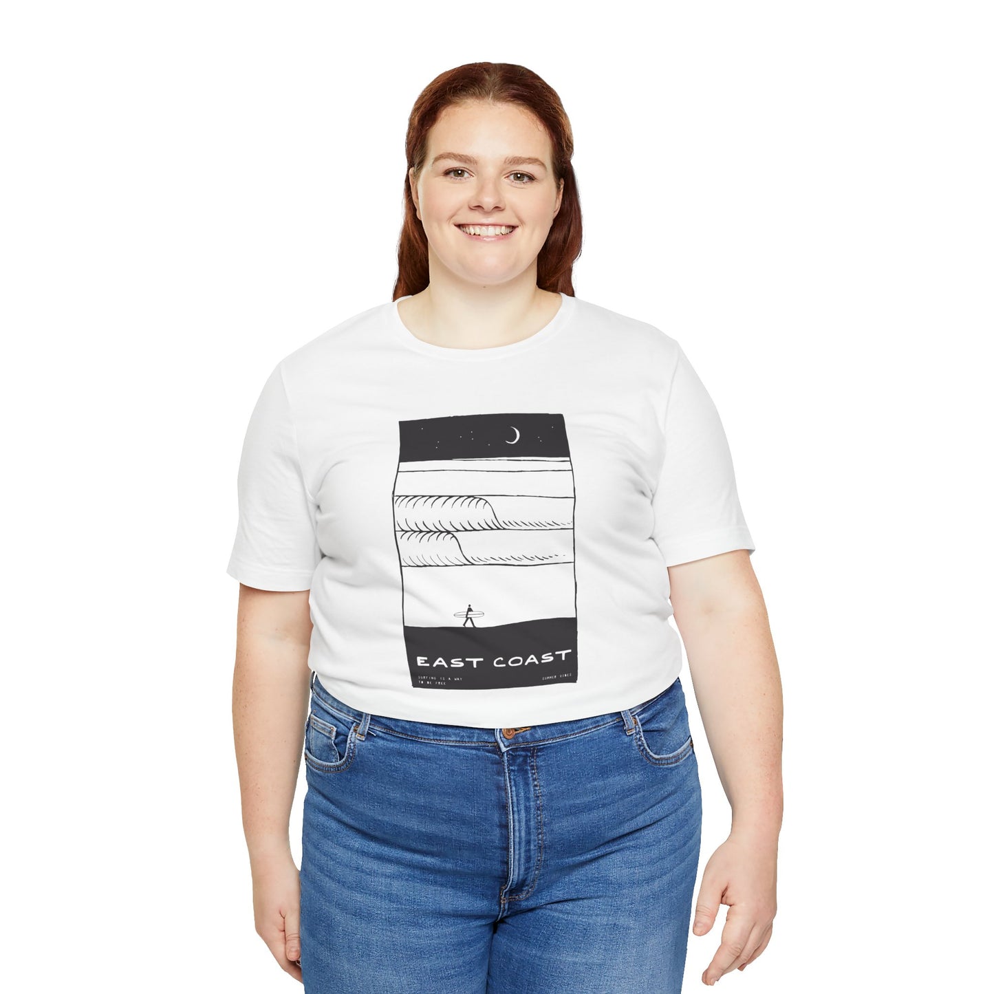 Unisex Tee - East Coast Surf Night Beach Vibes T-Shirt