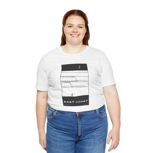 Unisex Tee - East Coast Surf Night Beach Vibes T-Shirt