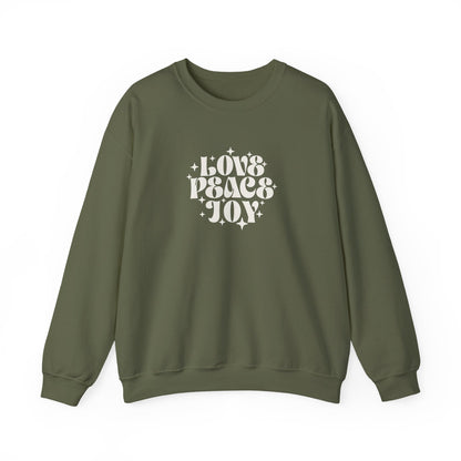 Love Peace Joy Crewneck Sweatshirt