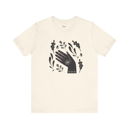 Hands with leaves