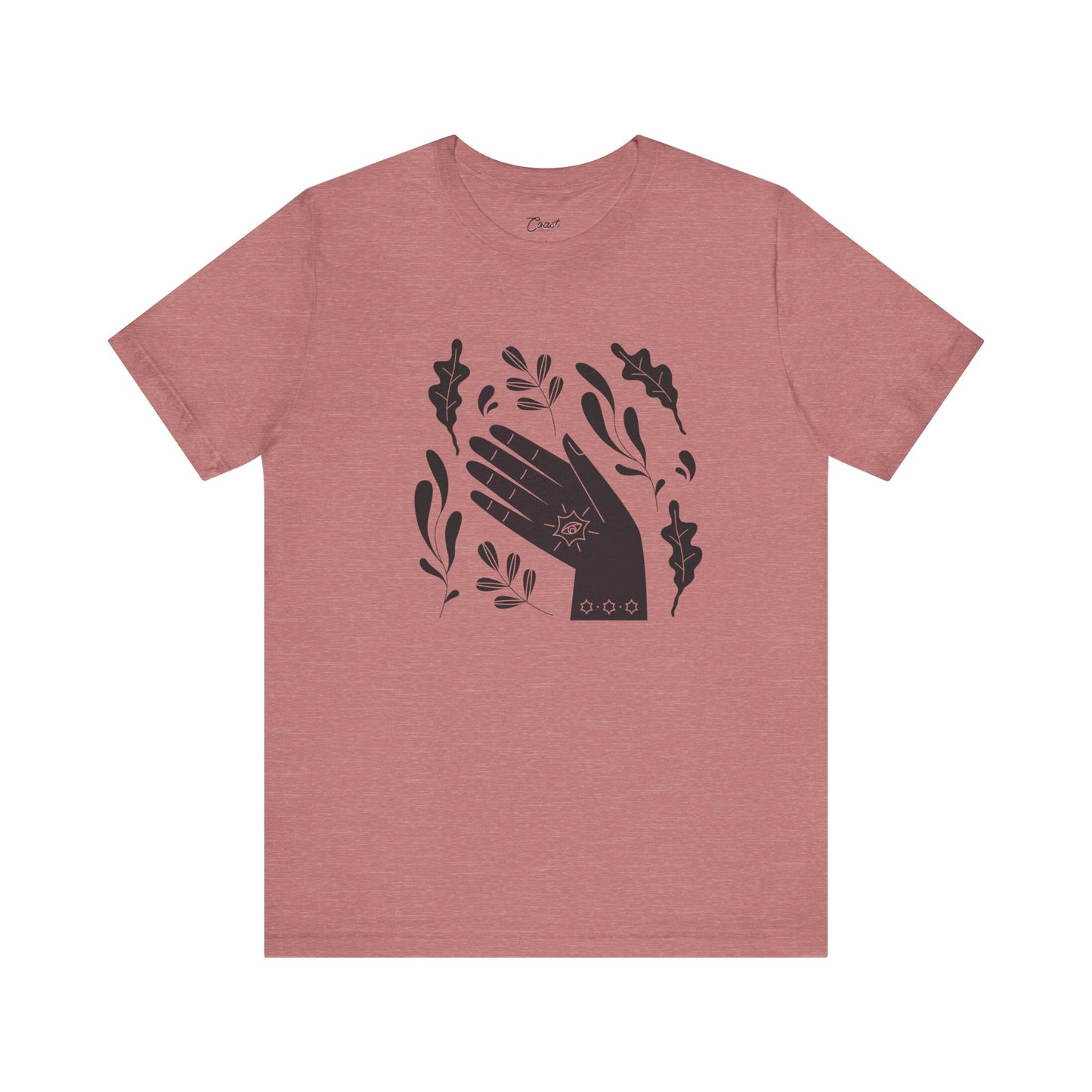 Hands with leaves