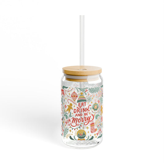 Eat Drink + Be Merry Sipper Glass