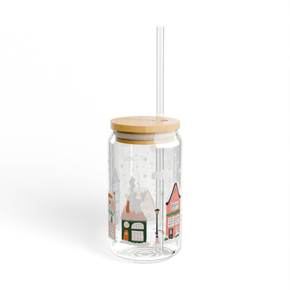 Holiday Houses Sipper Glass