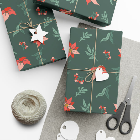 Pointsetta Wrapping Papers