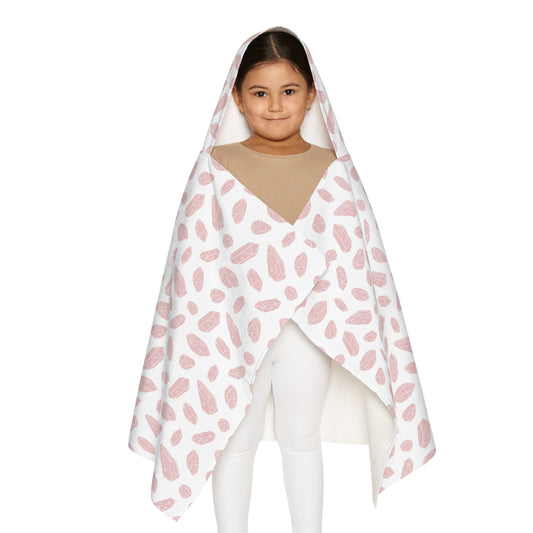 Youth Pink Crystals Hooded Towel