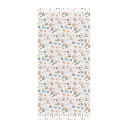 Boho Floral Beach Towel – Stylish and Relaxing for Sunny Days