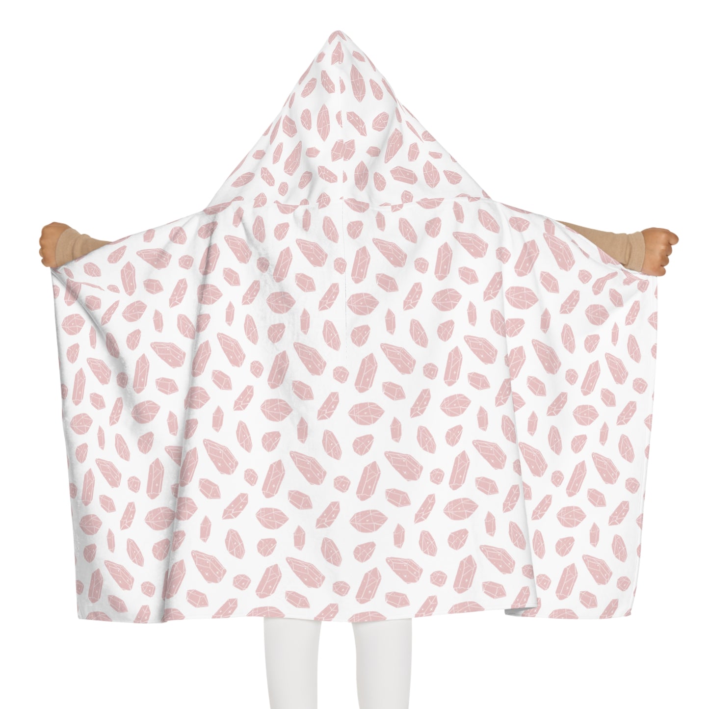 Youth Pink Crystals Hooded Towel
