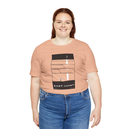 Unisex Tee - East Coast Surf Night Beach Vibes T-Shirt