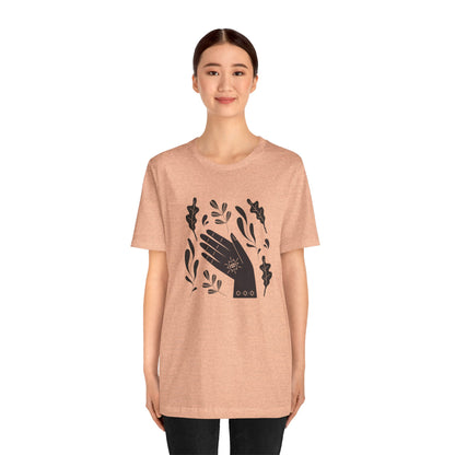 Hands with leaves