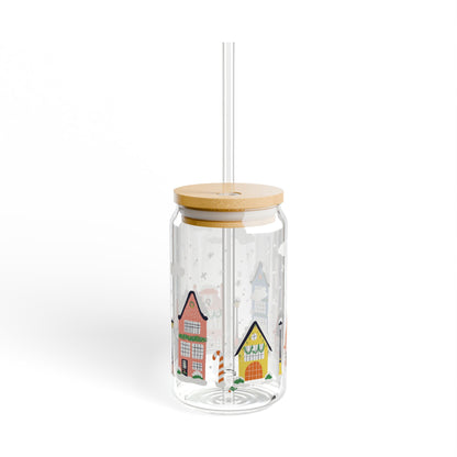 Holiday Houses Sipper Glass