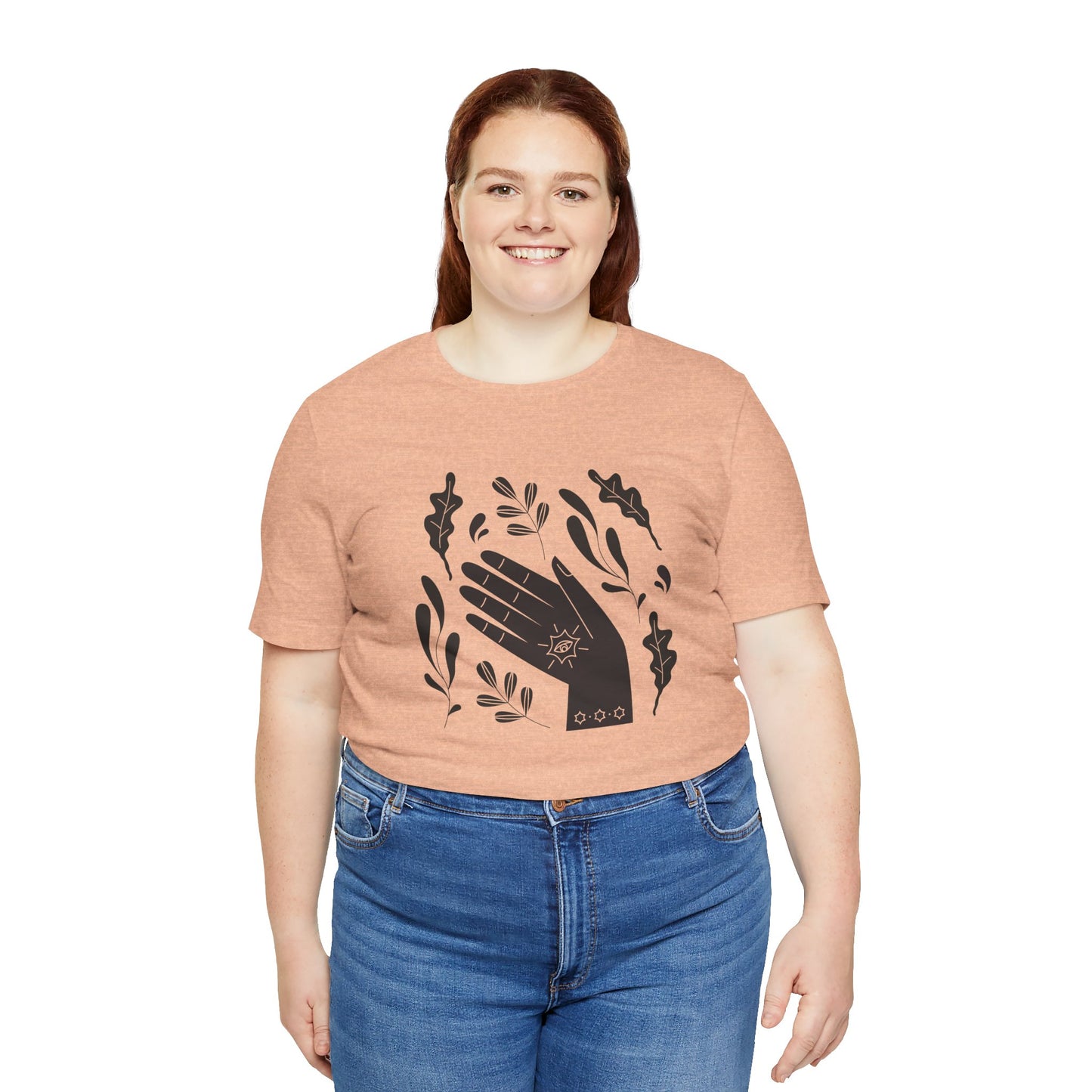 Hands with leaves