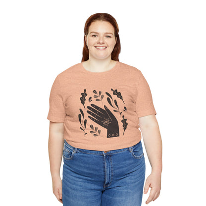 Hands with leaves