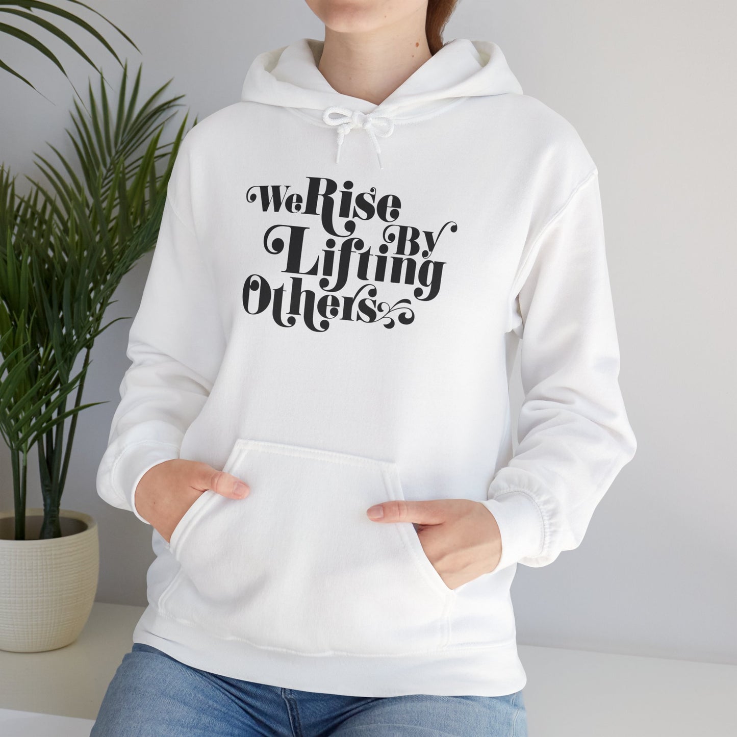 We Rise By Lifting Others Unisex Heavy Blend™ Hooded Sweatshirt