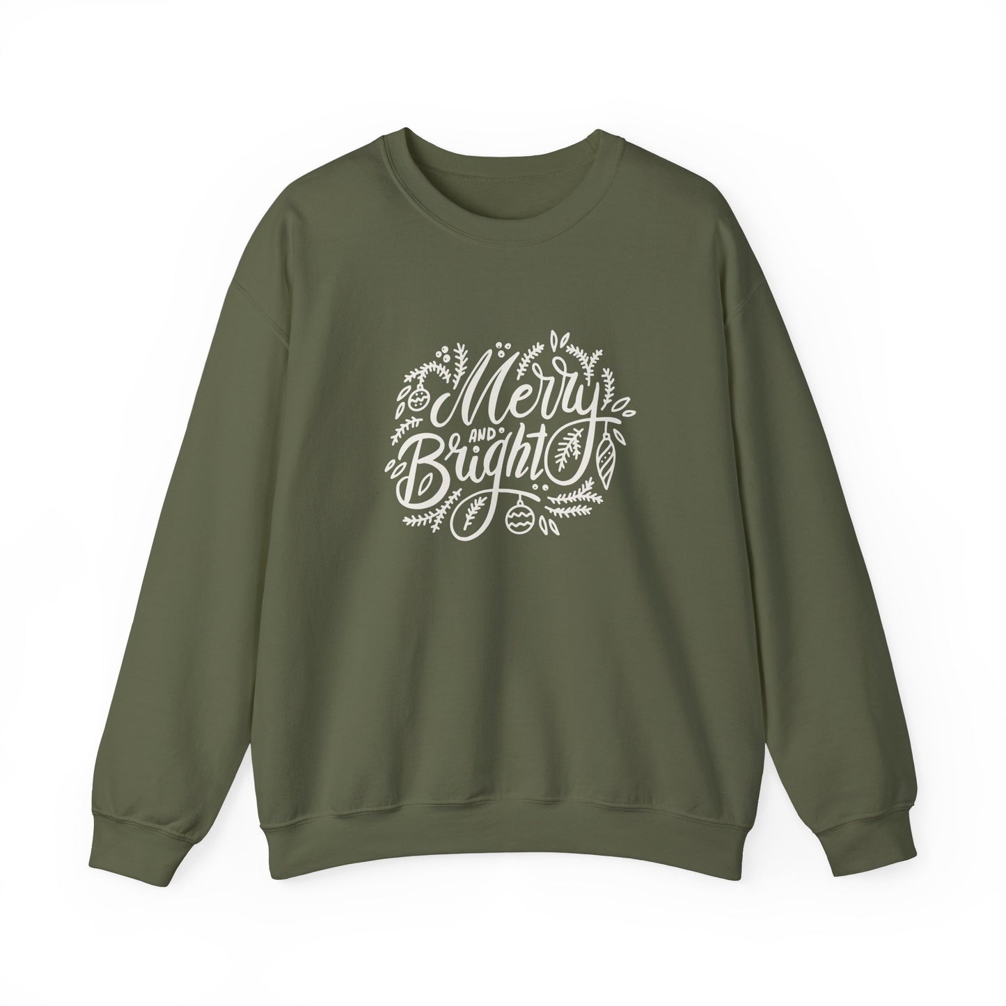 Merry & Bright Floral Crewneck Sweatshirt