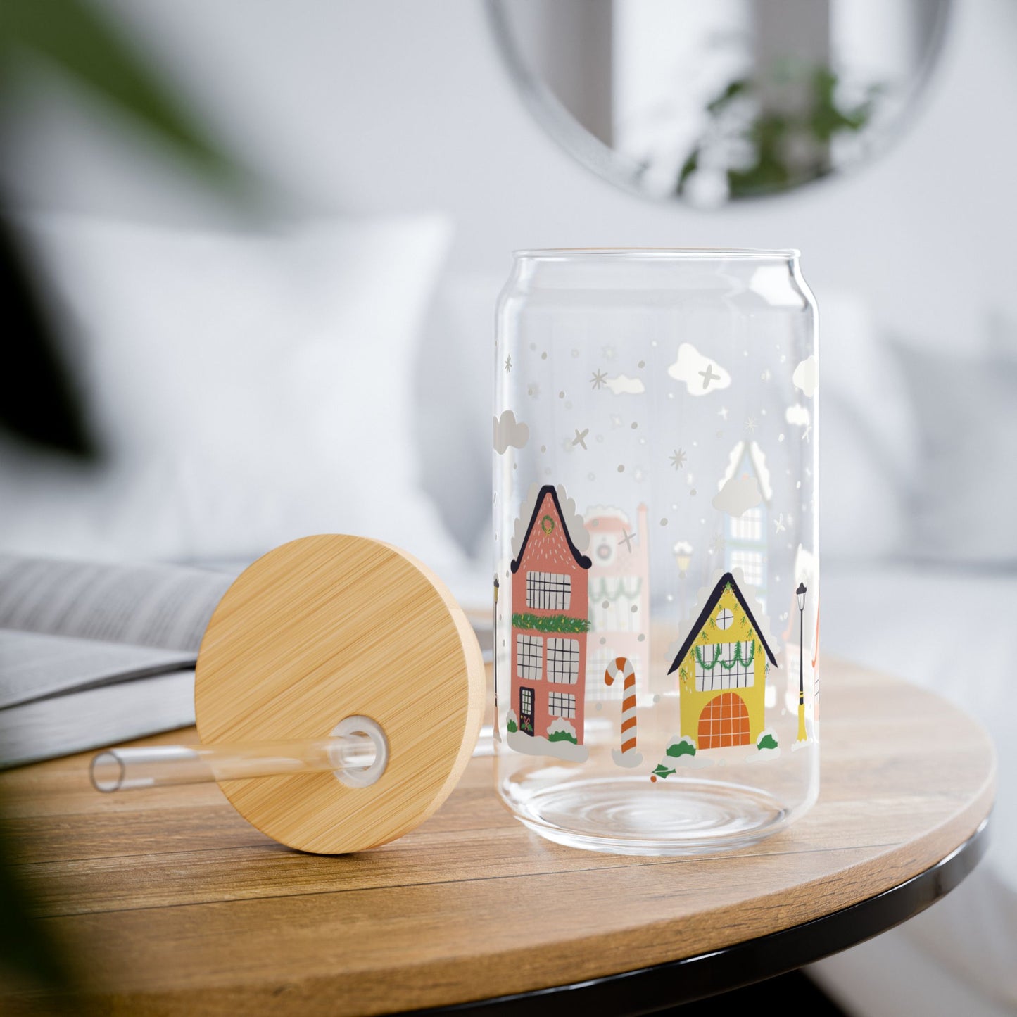 Holiday Houses Sipper Glass