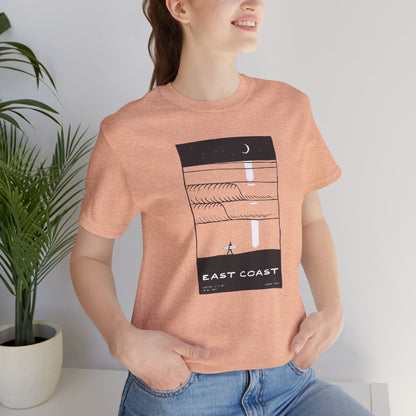 Unisex Tee - East Coast Surf Night Beach Vibes T-Shirt