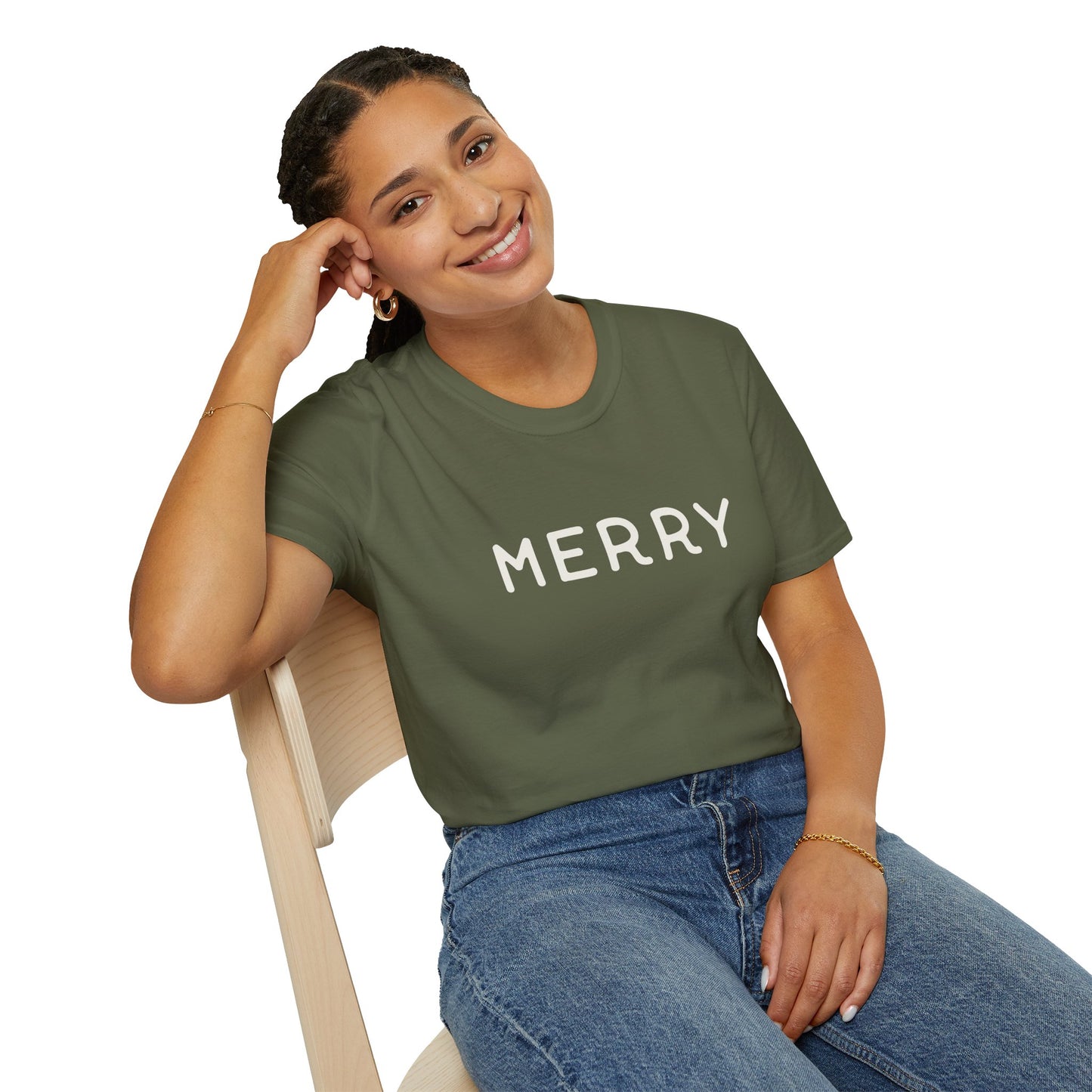 Merry Typography T-Shirt