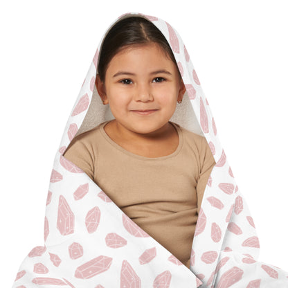 Youth Pink Crystals Hooded Towel