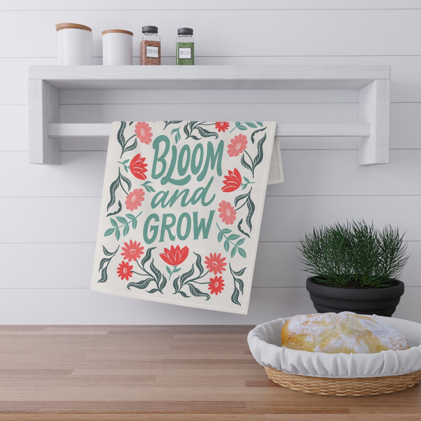 Bloom and Grow Tea Towel