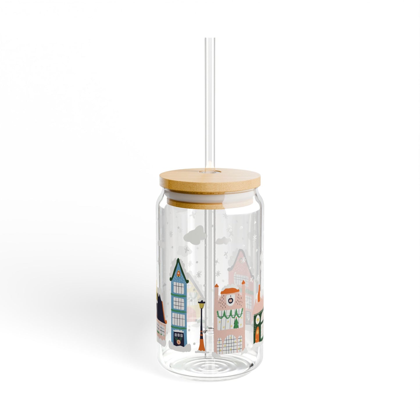 Holiday Houses Sipper Glass