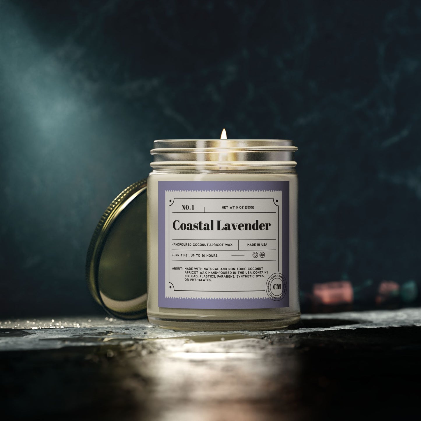 Coastal Lavender Scented Candles, (9oz)