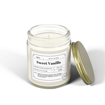 Sweet Vanilla Scented Candle, (9oz)