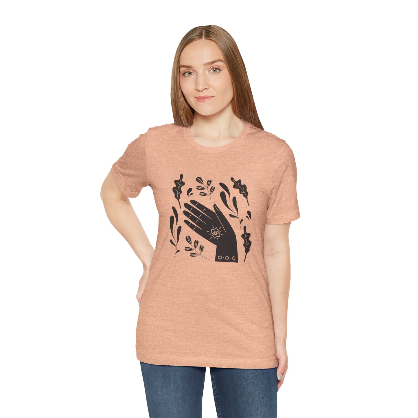 Hands with leaves